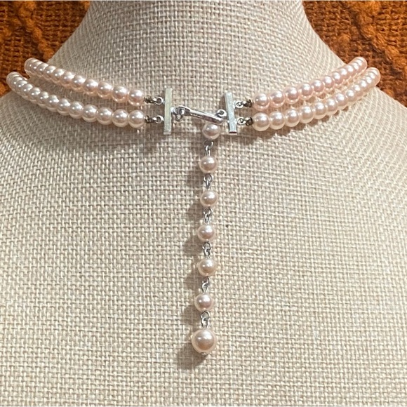 Vintage Graduated Champagne Pink Pearl Necklace - Picture 4 of 4